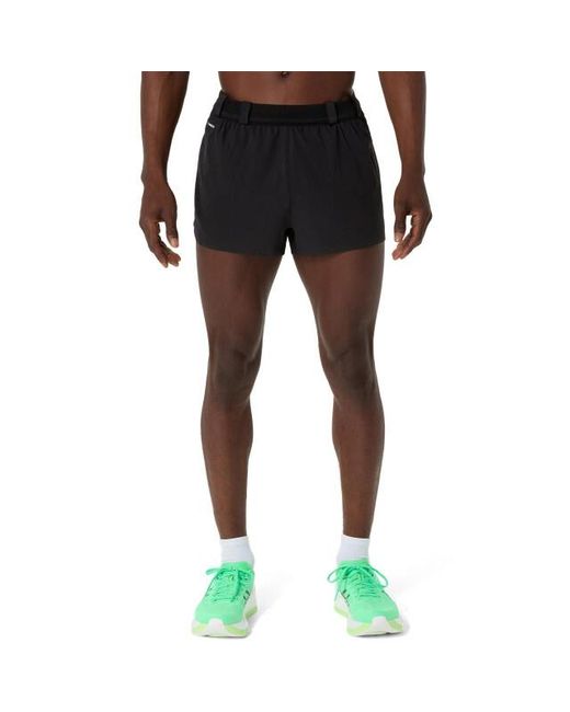 Asics Metarun Split Short Short Running in het Black voor heren