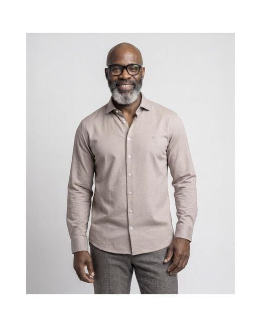 Campbell Casual Overhemd in het Natural voor heren
