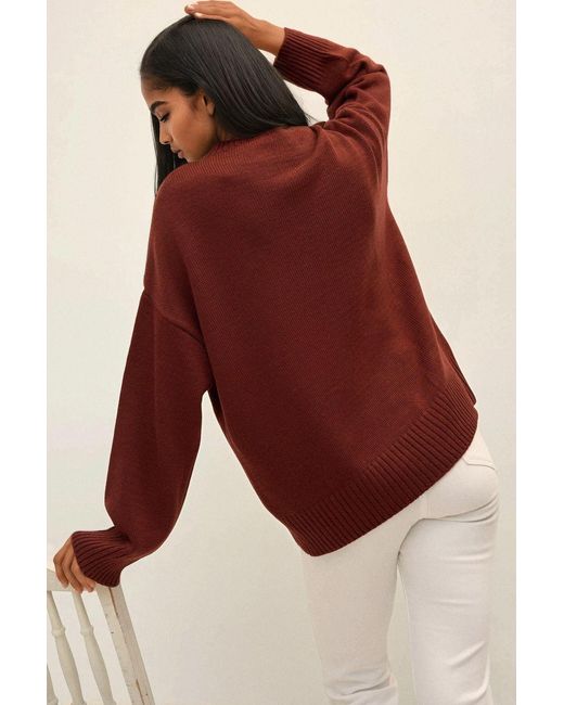 Hiccup Red Crew Neck Cozy Sweater