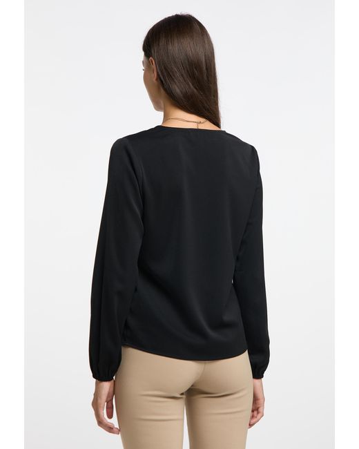 RISA Klassieke Blouse Met Lange Mouwen Lymoa in het Black