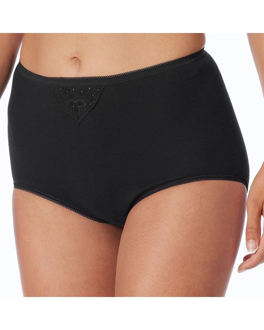 Schiesser Cotton Essentials Slip in het Black