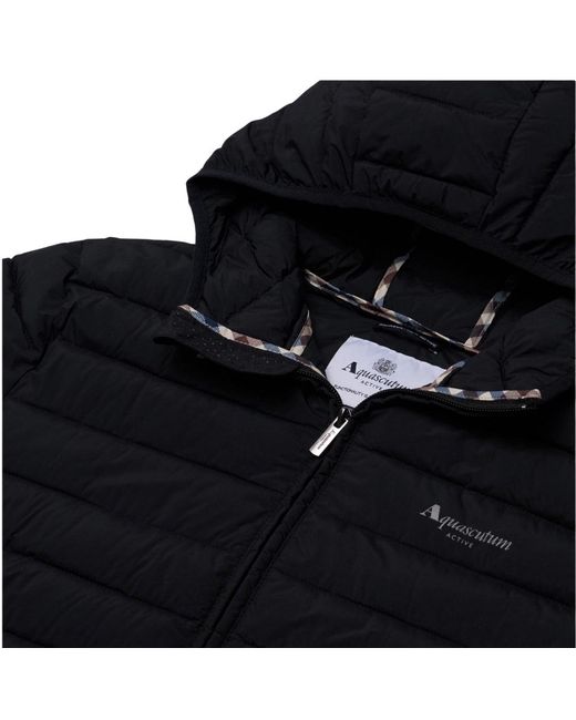 Aquascutum Blue Active Rlg Hooded 100 Gr Jacket for men