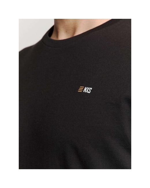 No Excess T-Shirt Crewneck Solid Basic in het Black voor heren