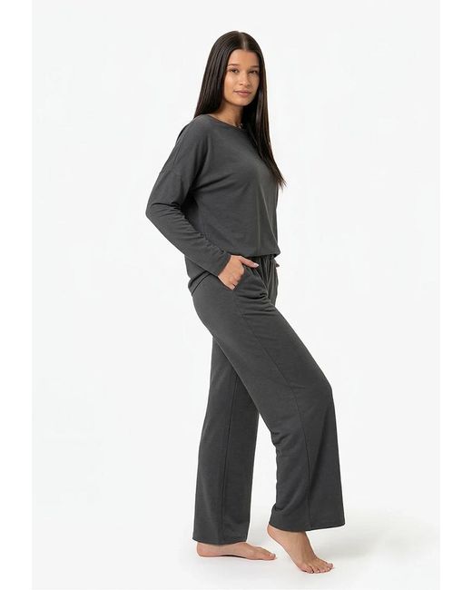 Basiclo Black Long Viscose Pants
