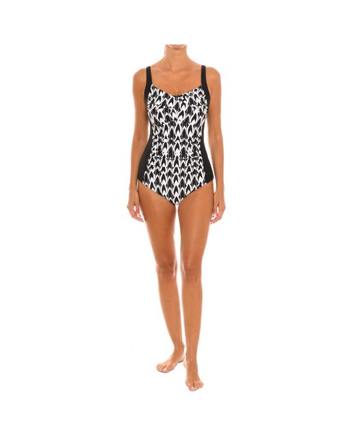 Teleno Black Round Neckline Swimsuit Eb1033C