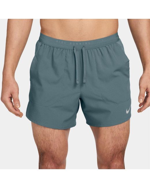 Nike Stride Hardloopshorts (Leisteengrijs) in het Blue voor heren