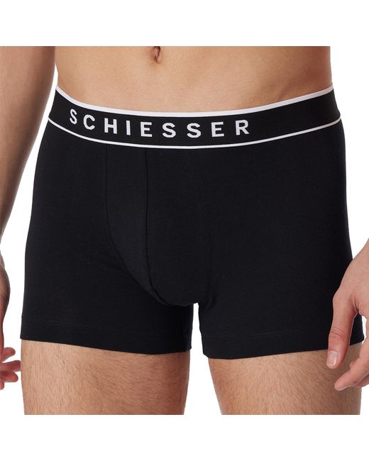Schiesser 5Pack Shorts in het Black voor heren