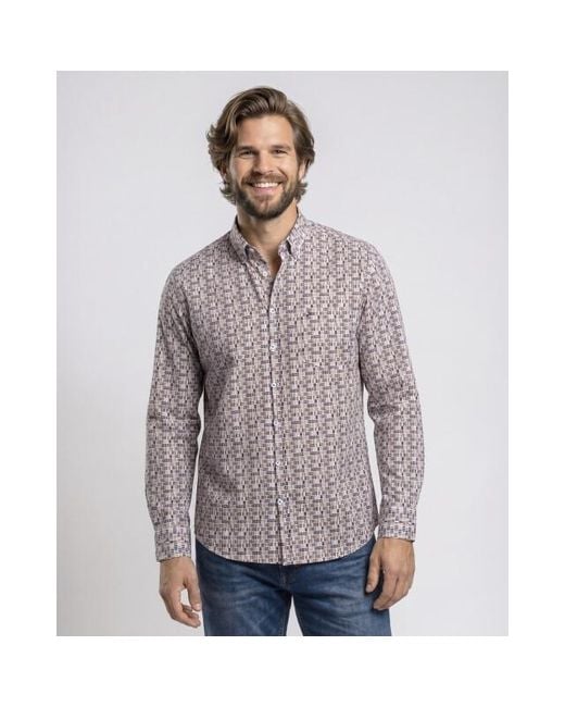 Campbell Casual Overhemd in het Gray voor heren