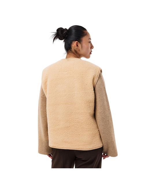Threadbare Itoje Borg-Vest Voor in het Natural