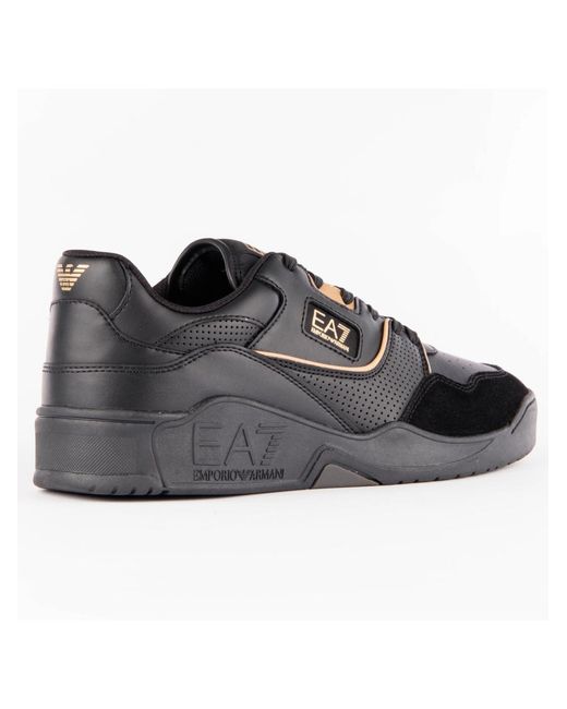 EA7 Herren-Sneaker Mit Logo-Patch in Black für Herren