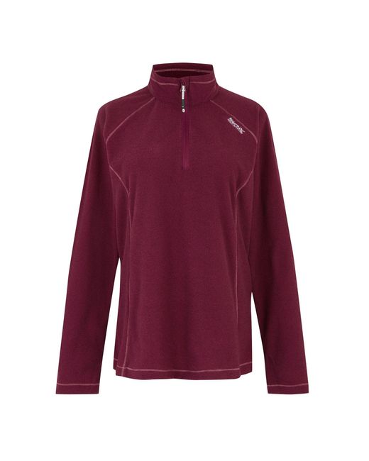 Regatta Purple Great Outdoors /Ladies Montes Half Zip Fleece Top (Dark Pimento)