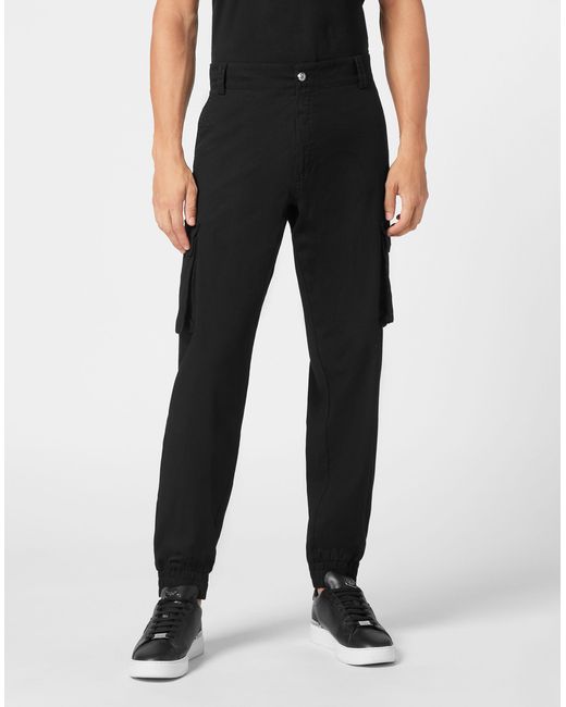 Philipp Plein Broek Cargo Pasvorm in het Black voor heren
