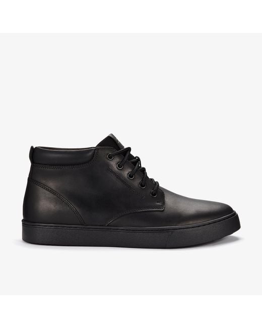 Clarks Black Lockton Mid Leather Boots for men