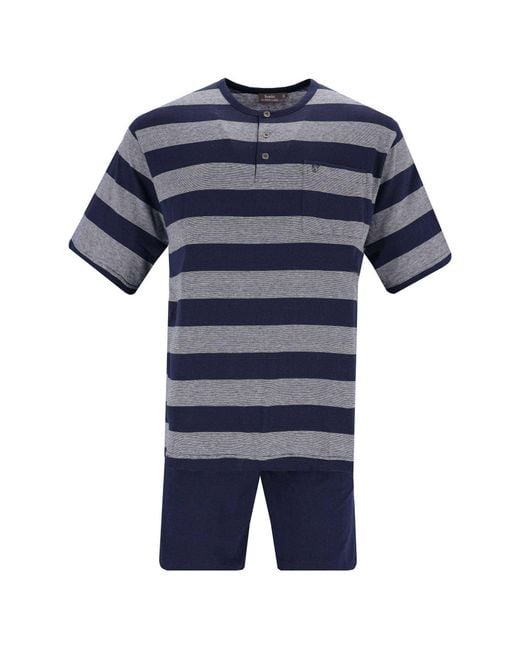 Hajo Pyjama in het Blue voor heren
