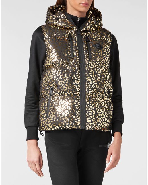 Philipp Plein Dons Vest Leopard in het Black