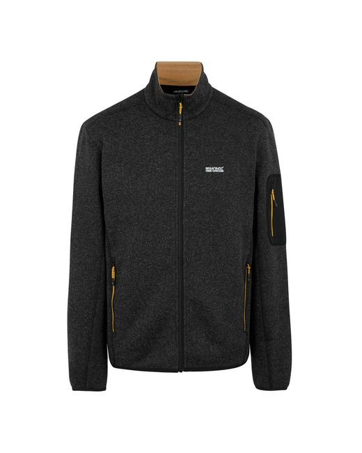 Regatta Black Newhill Marl Full Zip Fleece Jacket for men