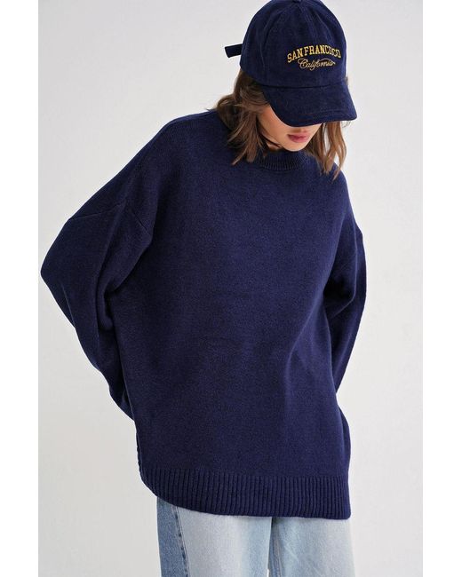 MixRay Blue Oversized Strickpullover