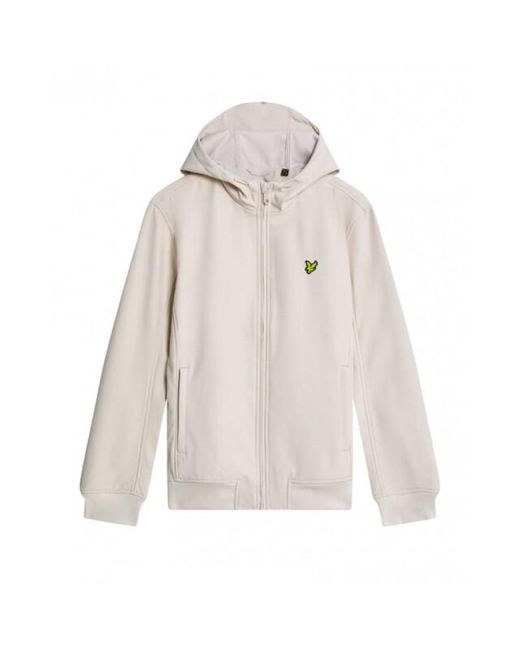 Lyle & Scott Jassen ,Leer Mesh Back Softshell Jacket in het White voor heren