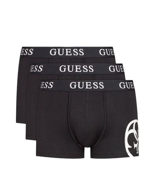 Guess Herenboxershorts, Set Van 3, Rekbaar in het Black voor heren