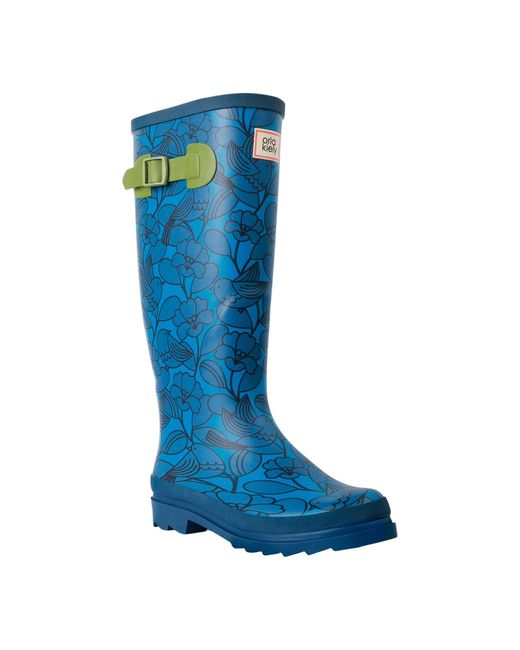 Regatta Blue Ladies Orla Welly Hi Ii Birdy Wellington Boots Material_Synthetic