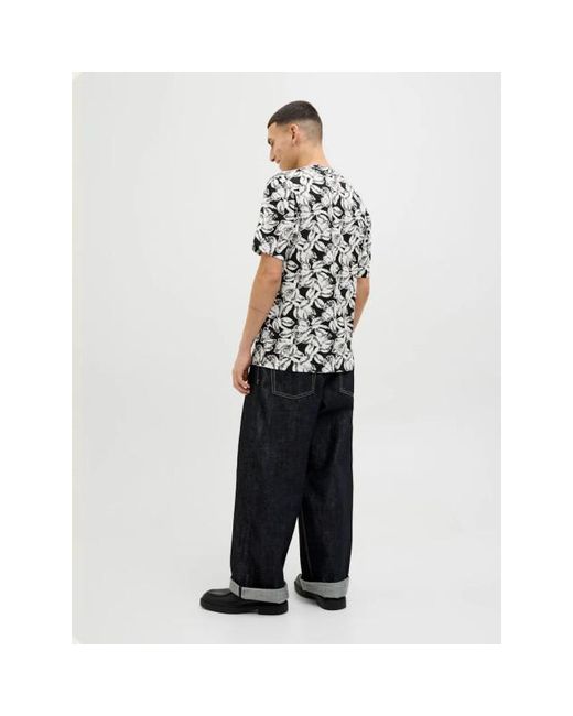 Jack & Jones Jorsplit Aop Tee in het Black voor heren