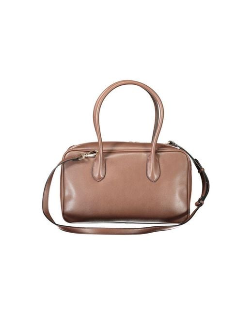 Twinset Tasje Met Bovenhandvat En Ritssluiting in het Brown
