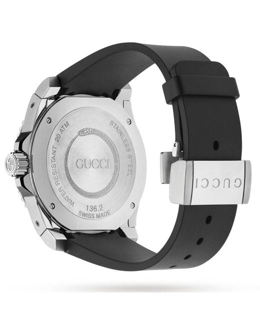Gucci Dive Herenhorloge Ya136204 in het Black voor heren