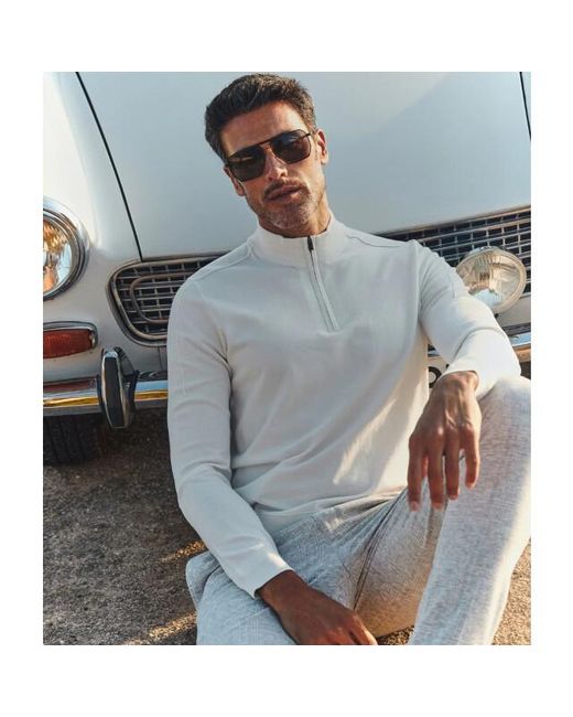 BLUE INDUSTRY De Half Zip Pullover in het White voor heren