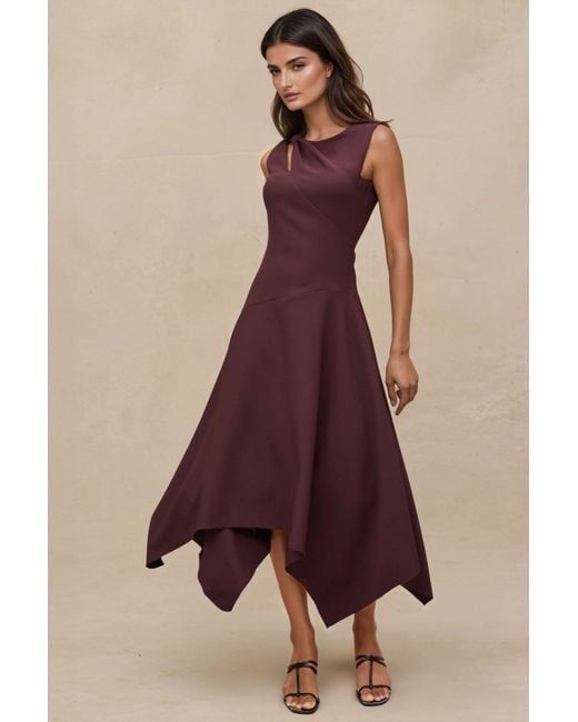 Hiccup Purple Cut Out Detailed Midi Dress