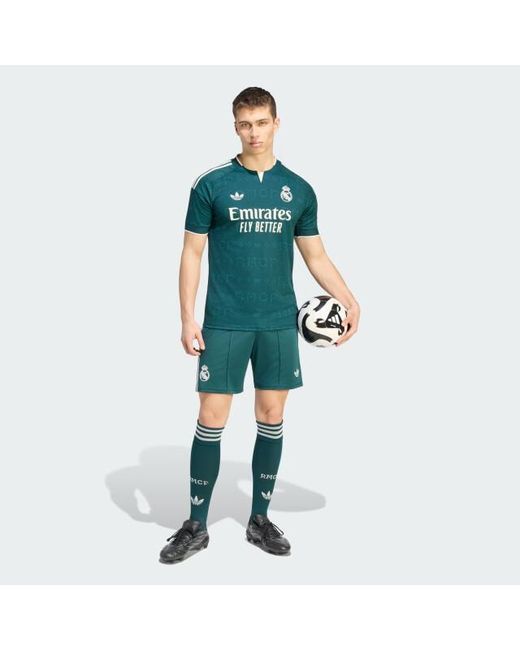 Adidas Real A Sho Wedstrijdbroek Replica Voetbal in het Green voor heren