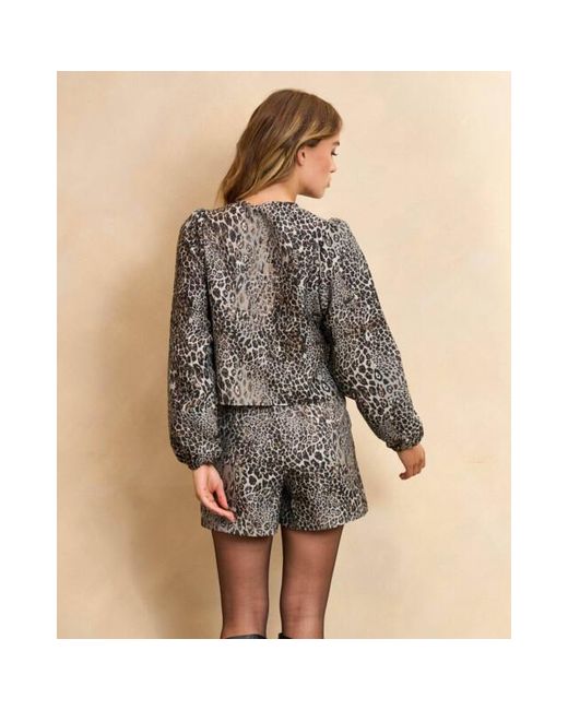 Lofty Manner Blouse Hedda Dessin in het Black