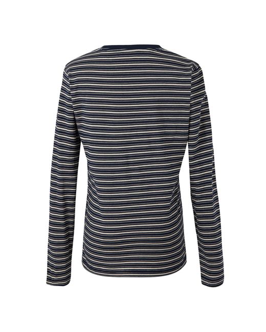 Regatta Federica Stripe T-Shirt Met Lange Mouwen (Marine Licht Vanille) in het Gray
