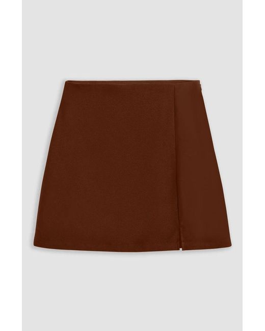 Hiccup Brown High-Waist Side-Slit Skirt