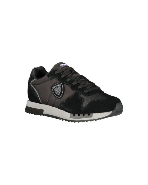 Blauer Lage Suedetextiel Sneakers in het Black voor heren