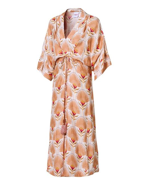 Mart Visser Caroline Tensen Islay Kimono Jurk Multi in het Pink