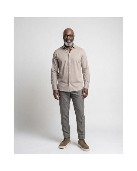 Campbell Casual Overhemd in het Natural voor heren