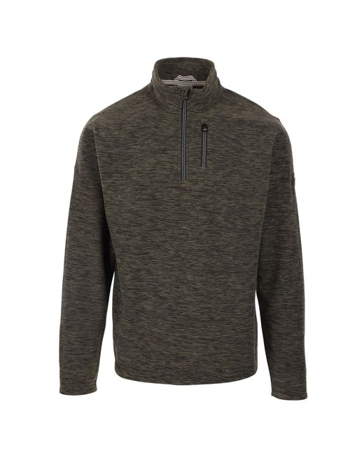 Trespass Gray Farnworth At100 Fleece Top (Dark Vine) for men
