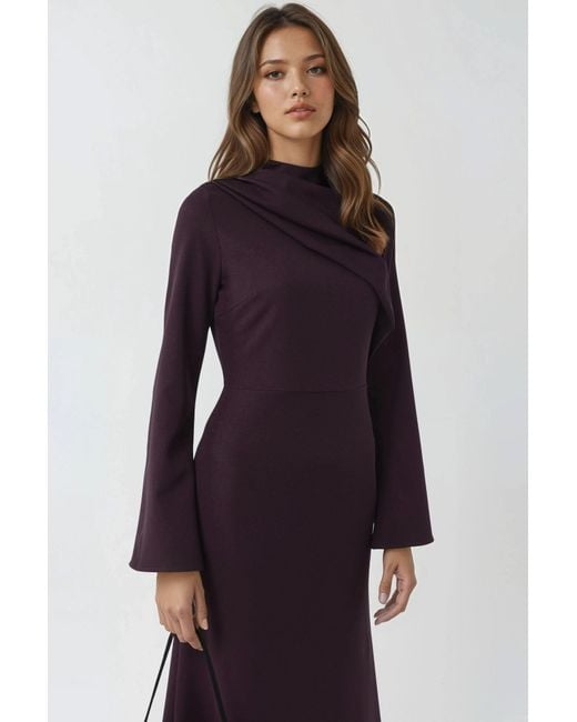 Hiccup Purple Drape Detailed Maxi Dress