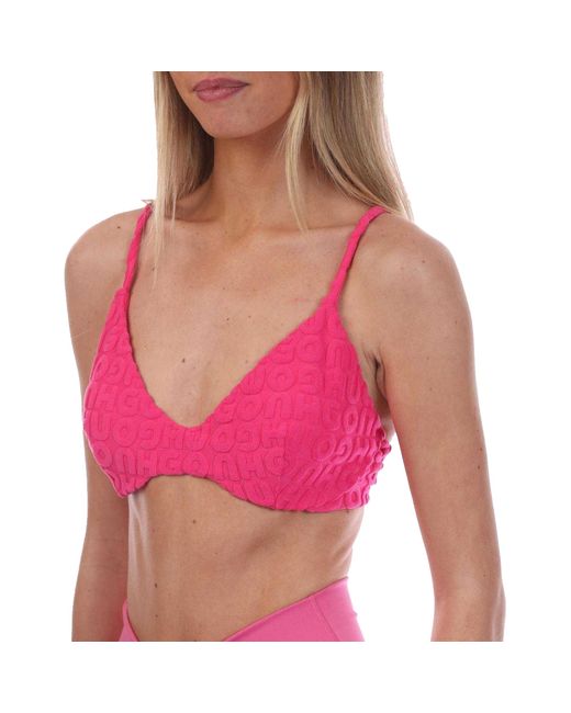 HUGO Vrouwen/ Driehoek Bikinitop in het Pink