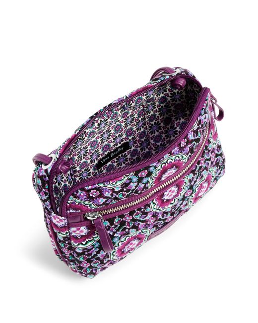 Vera Bradley Cotton Iconic Rfid Little Crossbody Bag in Purple Save