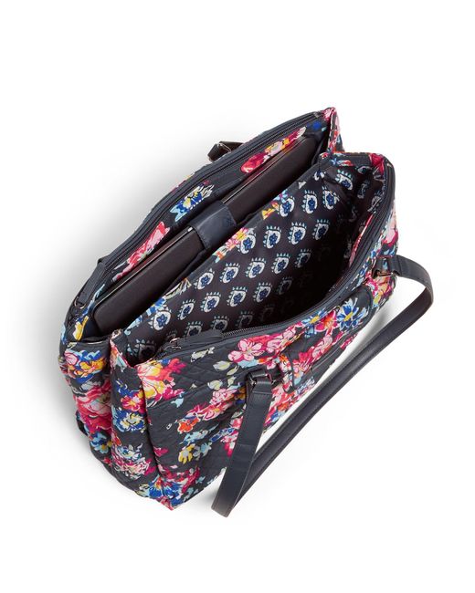 Vera Bradley Cotton Iconic Commuter Tote Bag in Gray - Lyst