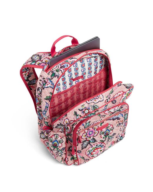Vera Bradley Cotton Iconic Campus Backpack in Pink Lyst