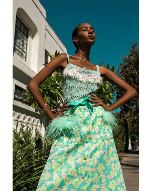 Feather green clearance skirt