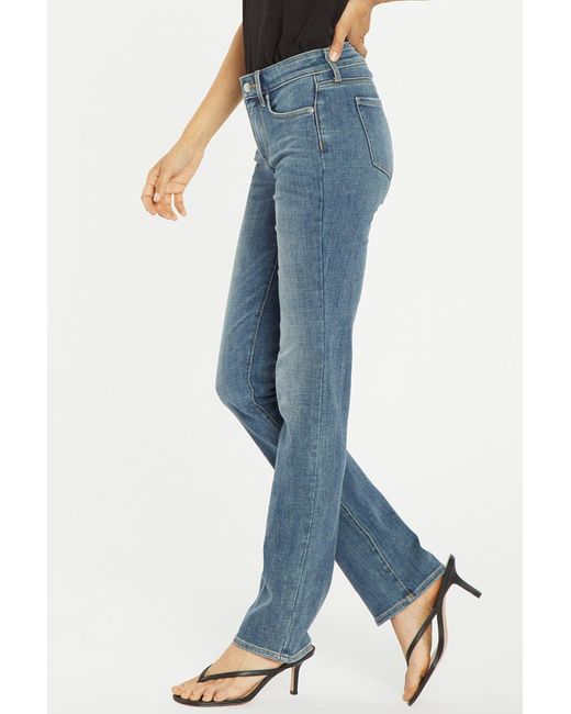 NYDJ Marilyn Straight Jeans in Blue | Lyst