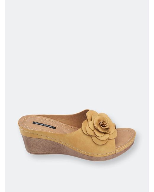 Gc Shoes Tokyo Yellow Wedge Sandals in Natural | Lyst