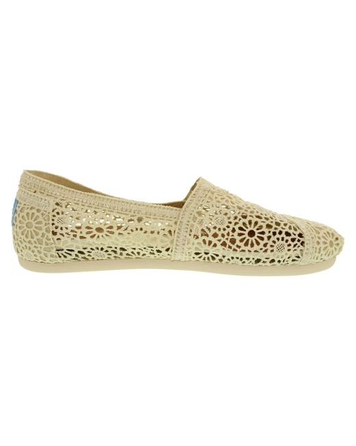 TOMS Alpargata Moroccan Crochet Slip-on Shoes in Natural | Lyst