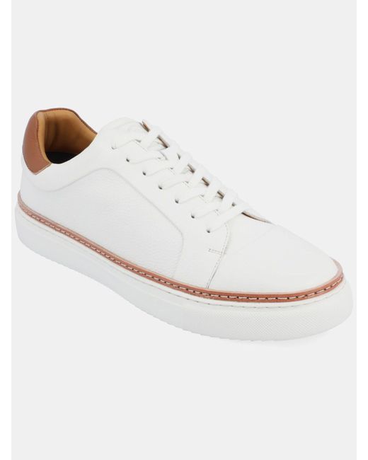 THOMAS AND VINE Nathan Casual Leather Sneaker in White | Lyst
