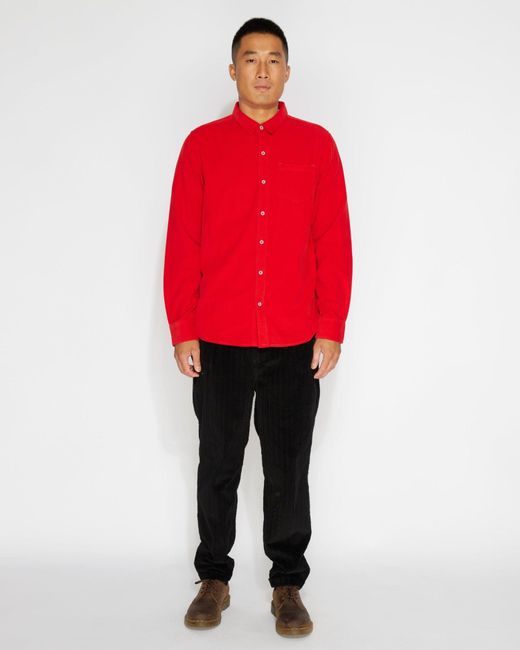 Banks Journal Red Roy Long Sleeve Woven Shirt for men