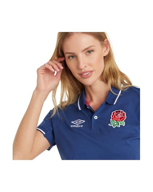 Umbro England Rugby Classic Polo T-shirt Dress in Blue | Lyst