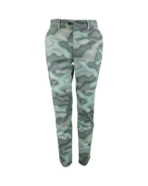 lords of harlech Jack Chino Fading Camo Pistachio in Green for Men | Lyst
